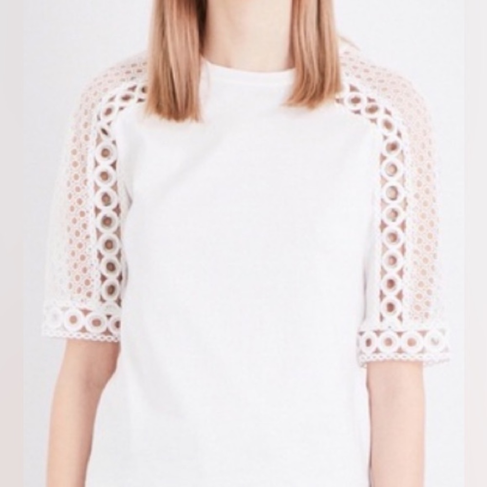 Maje White T-Shirt, Size 2